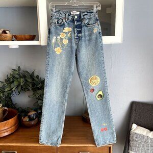 Reformation Cynthia High Rise Straight Jeans in Paradise
